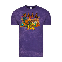 Cloud Purple Fall Vibes Vintage Tee - CowhideDigitalArt