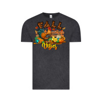Vintage Black Fall Vibes Vintage Tee - CowhideDigitalArt