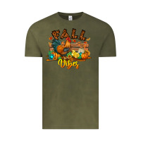 Vintage Olive Fall Vibes Vintage Tee - CowhideDigitalArt