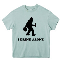 Arona bigfoot sasquatch i drink alone Heavy Core Tee - artisFamous