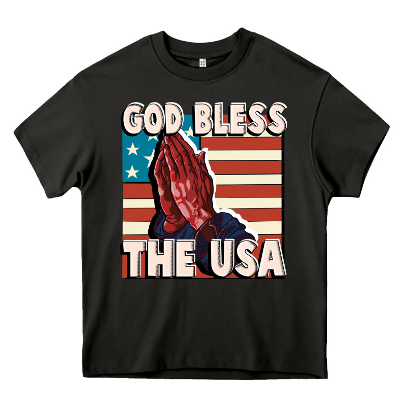 God Bless The Usa Heavy Core Tee by FaDigitalArtStudio | Teevron