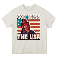 Cream God Bless the USA Heavy Core Tee - FaDigitalArtStudio