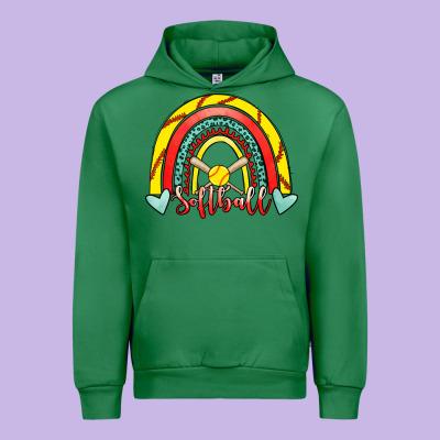 Softball Rainbow Urban Hoodie Designed By Ranaportraitstore