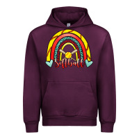 Mauve Wine Softball Rainbow Urban Hoodie - RanaPortraitStore
