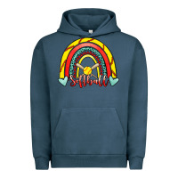 Pigment Midnight Navy Softball Rainbow Urban Hoodie - RanaPortraitStore