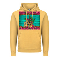 Vintage Mustard mexican guitar roses cactus sombrero Vintage Hoodie - Artiststas