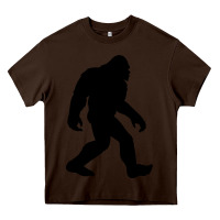 Chocolate Brown bigfoot in black design Heavy Core Tee - artisFamous