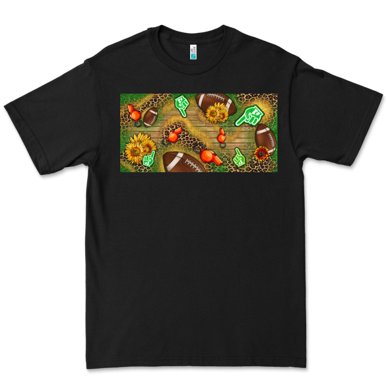 Western Sunflower And American Football License  Plate Premium Tee by BundleAndBundleShop | Teevron