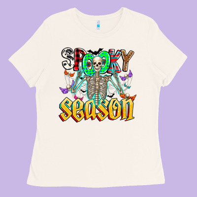 Spooky Season Ladies Tee Designed By Cowhidedigitalart