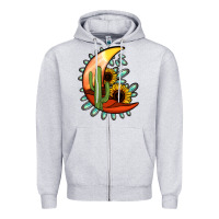Heather Grey Desert Moon Zipper Hoodie - Jasminsmagicworld