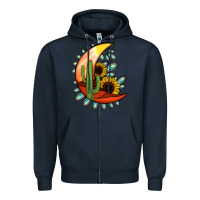 Navy Desert Moon Zipper Hoodie - Jasminsmagicworld
