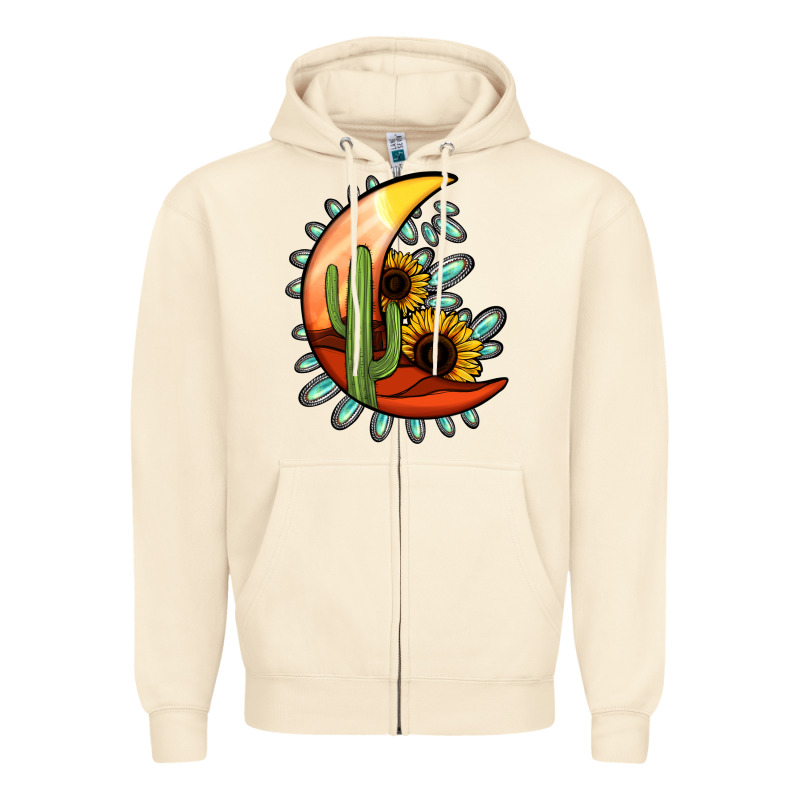 Desert Moon Zipper Hoodie by Jasminsmagicworld | Teevron