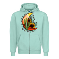Seafoam Desert Moon Zipper Hoodie - Jasminsmagicworld