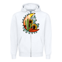 White Desert Moon Zipper Hoodie - Jasminsmagicworld