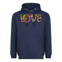 Navy tie dye sunflower love Heavyweight Hoodie - RanaPortraitStore