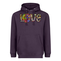 Plum tie dye sunflower love Heavyweight Hoodie - RanaPortraitStore