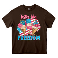 Chocolate Brown Tastes like freedom 4th of July Heavy Core Tee - FaDigitalArtStudio