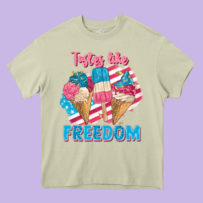 Tastes Like Freedom 4th Of July Heavy Core Tee Designed By Fadigitalartstudio