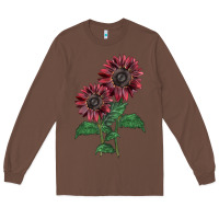 Chestnut 2 Chocolate sunflower Long Sleeve Tee - LillyAllenDesigns