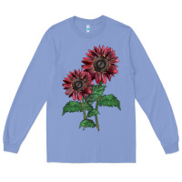 Colony Blue 2 Chocolate sunflower Long Sleeve Tee - LillyAllenDesigns