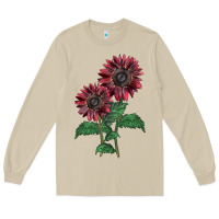 Mushroom 2 Chocolate sunflower Long Sleeve Tee - LillyAllenDesigns