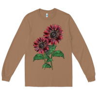 2 Chocolate Sunflower Long Sleeve Tee | Teevron