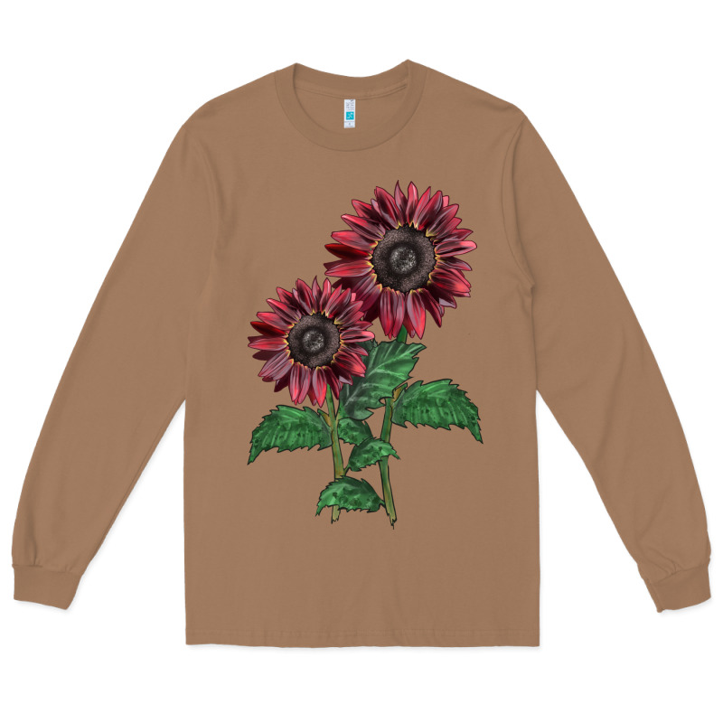2 Chocolate Sunflower Long Sleeve Tee by LillyAllenDesigns | Teevron