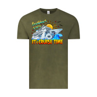 Vintage Olive Countdown Is Over It's Cruise Time Vintage Tee - CowhideDigitalArt