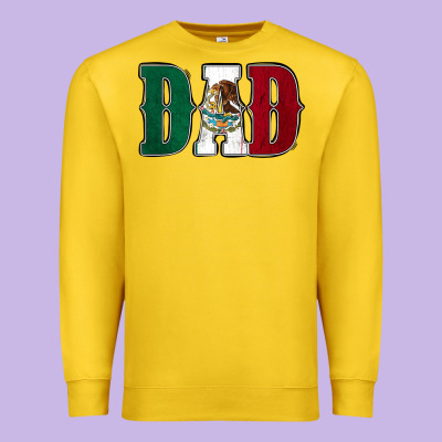 Mexican Flag Dad Premium Sweatshirt Designed By Jasminsmagicworld