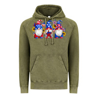 Vintage Olive american flag gnomes sunflowers star Vintage Hoodie - Artiststas