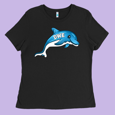 Dolphin Dwe Ladies Tee Designed By Cowhidedigitalart