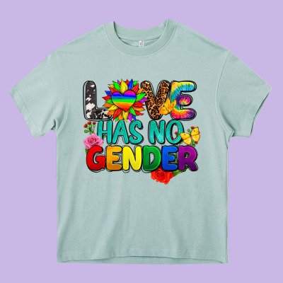 Love Has No Gender Pride Heavy Core Tee Designed By Fadigitalartstudio