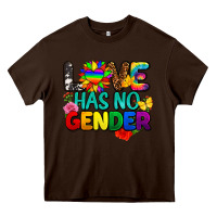 Chocolate Brown love has no gender pride Heavy Core Tee - FaDigitalArtStudio