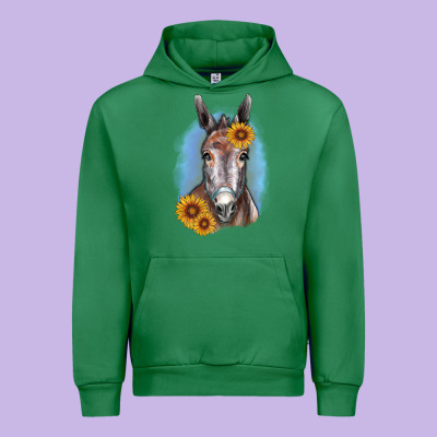Sunflower Donkey Urban Hoodie Designed By Ranaportraitstore