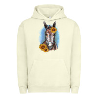 Pigment Pistachio Sunflower Donkey Urban Hoodie - RanaPortraitStore