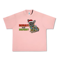 Salmon merry and bright french bulldog Urban Heavy Tee - RanaPortraitStore