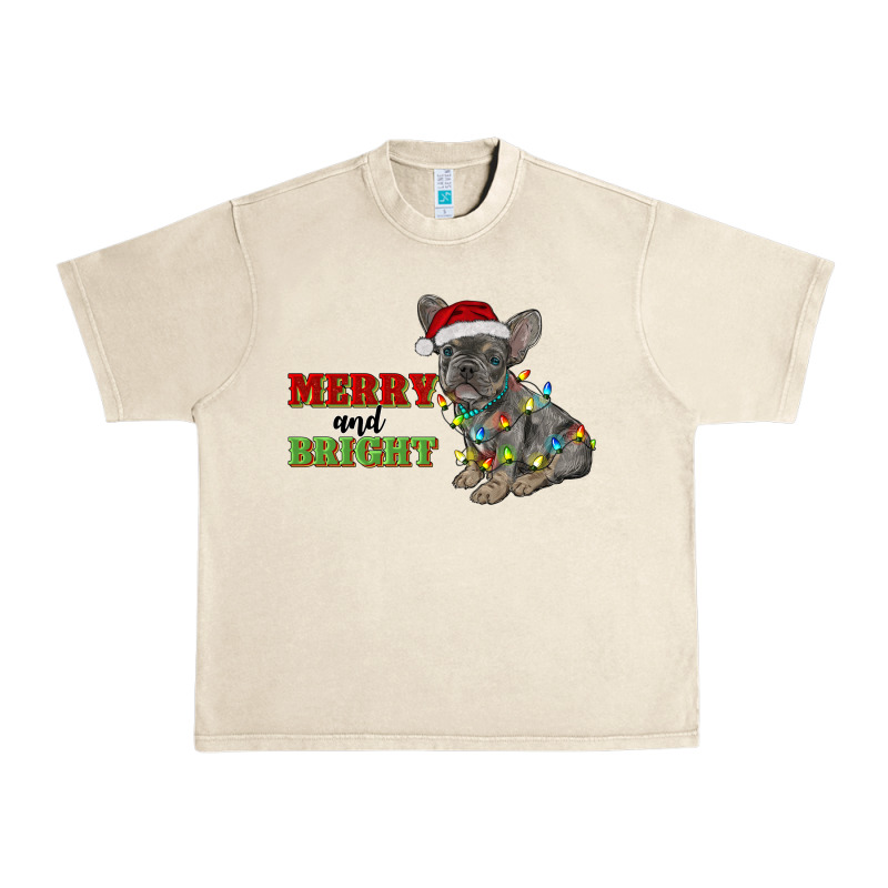 Merry And Bright French Bulldog Urban Heavy Tee by RanaPortraitStore | Teevron