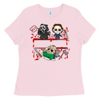 Bubblegum Pink halloween Ladies Tee - CowhideDigitalArt