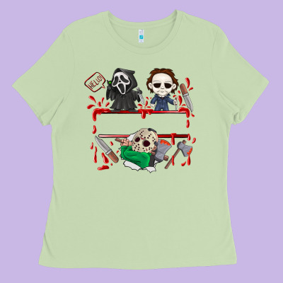 Halloween Ladies Tee Designed By Cowhidedigitalart
