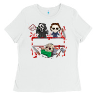 White halloween Ladies Tee - CowhideDigitalArt