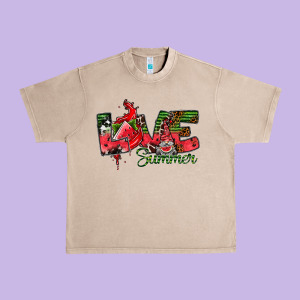 Love Summer Urban Heavy Tee Designed By Cowhidedigitalart