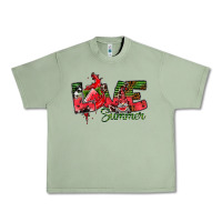 Oil Green Love Summer Urban Heavy Tee - CowhideDigitalArt