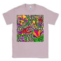 Lilac mardi gras crawfish leopard  seamless pattern Classic Tee - FaDigitalArtStudio