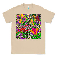 Mushroom mardi gras crawfish leopard  seamless pattern Classic Tee - FaDigitalArtStudio