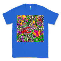 True Royal mardi gras crawfish leopard  seamless pattern Classic Tee - FaDigitalArtStudio