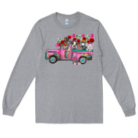 Heather Grey farm animals valentine truck Long Sleeve Tee - RacoonDesign