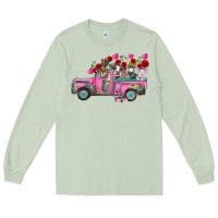 Matcha farm animals valentine truck Long Sleeve Tee - RacoonDesign