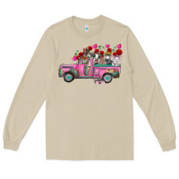 Mushroom farm animals valentine truck Long Sleeve Tee - RacoonDesign