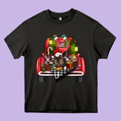 Christmas Truck Heavy Core Tee Designed By Ranaportraitstore