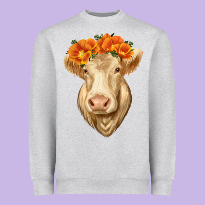 Charolais Cow Heavyweight Sweatshirt Designed By Ranaportraitstore